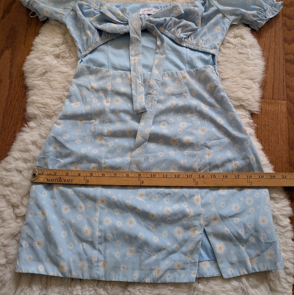 Petal + Pup Blue Floral Mini Dress 6 - Picture 11 of 12